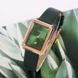 GUOU 6018 Dây Da Mặt Chữ Nhật Dành Cho Các Quý Cô Lựa Chọn