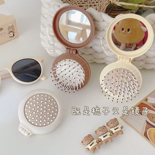 lược MIU chải tóc massage đầu kèm gương mini