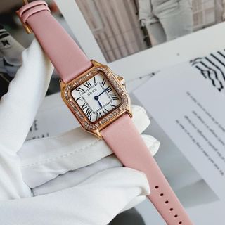 GUOU 6024 Mặt Vuông Dây Da Thiết Kế Đa Dạng Dành Cho Nữ