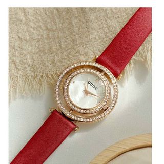 Đồng hồ dành cho Nữ GUOU 6039 Viền đá thiết kế đặc biệt giá sỉ