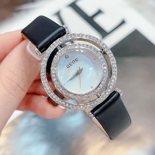 Đồng hồ dành cho Nữ GUOU 6039 Viền đá thiết kế đặc biệt