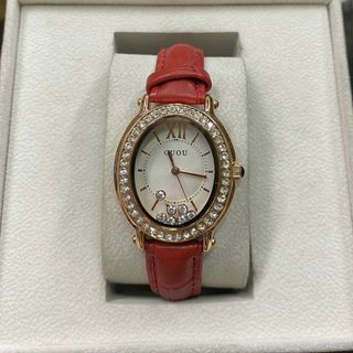 Đồng hồ chính hãng GUOU 6046 dây da mặt tròn dành cho các quý cô