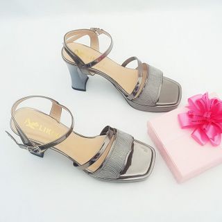 Giày cao gót si bóng cao cấp 10 cm