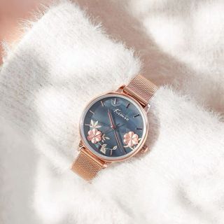 Kimio 6381 Vàng Đồng Hồ Chính Hãng Dành Cho Nữ Thiết kế Hình Nổi