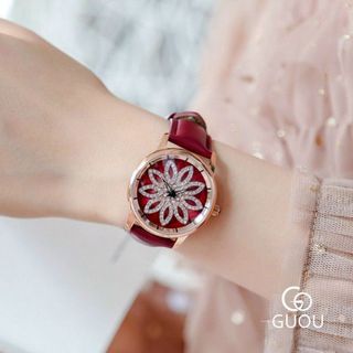 GUOU 6004 Hoa 9 Cánh Có Đính Đá Đa Dạng Màu Sắc Cho Các Quý Cô Lựa Chọn