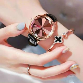GUOU 6034 Mặt Tròn Dây Da Thiết Kế Đa Dạng Dành Cho Nữ