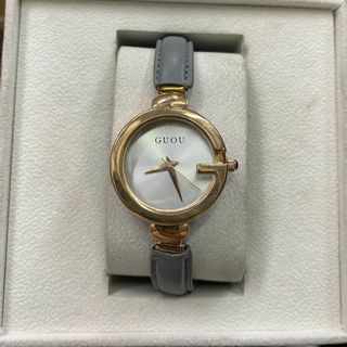 Đồng hồ chính hãng GUOU 6048 dây da mặt tròn dành cho các quý cô