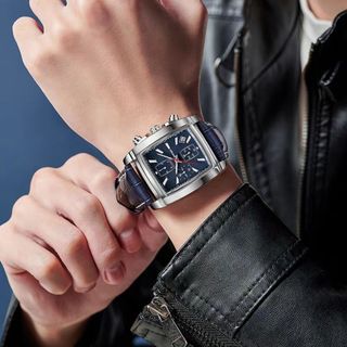 Đồng hồ NAM chính hãng SANDA 5303 dây da viền kim loại chống nước tuyệt đối