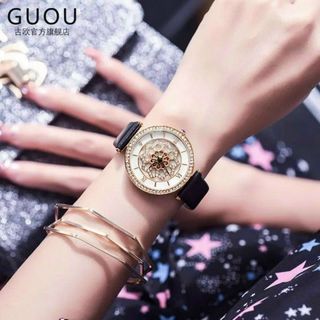 GUOU 6021 Dây Da Viền Đính Đá Thiết Kế Đa Dạng Dành Cho Các Quý Cô Thích Sự Đơn Giản Tinh Tế