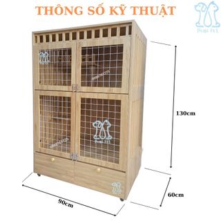 Chuồng Mèo Gỗ MDF Cốt Lõi Xanh Chống Ẩm, Nhà Cho Thú Cưng Hai Tầng Giá Tại Xưởng