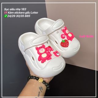 Sục crocs gấu dâu siêu nhẹ