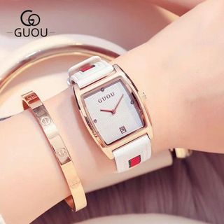 GUOU 8074 Đồng hồ dành cho nữ bản dây da đa dạng màu sắc