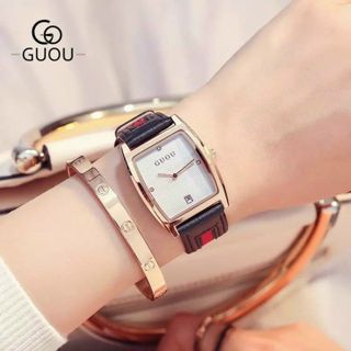 GUOU 8074 Đồng hồ dành cho nữ bản dây da đa dạng màu sắc