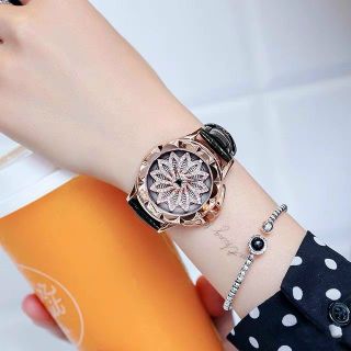 Đồng hồ Nữ GUOU 6605 chính hãng bản dây da đính đá sang trọng