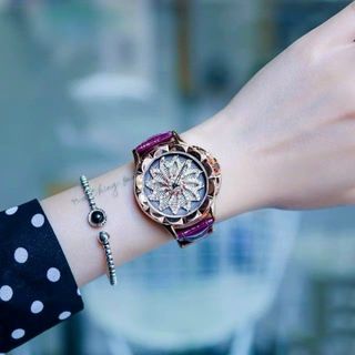 Đồng hồ Nữ GUOU 6605 chính hãng bản dây da đính đá sang trọng