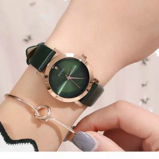 Đồng hồ Nữ GUOU 8171 thiết kế mặt Tròn dây Da sang trọng
