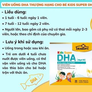 Viên uống DHA thượng hạng Kids Super DHA Blossom của Úc.