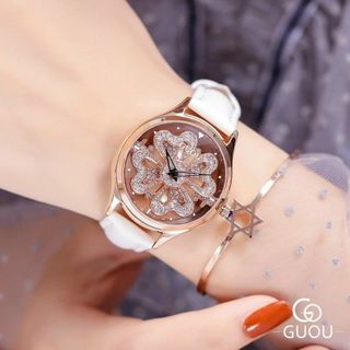 Đồng hồ Nữ GUOU 6631 chính hãng bản dây da đính đá