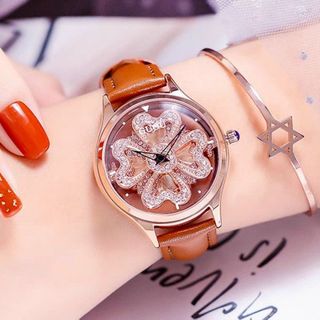 Đồng hồ Nữ GUOU 6631 chính hãng bản dây da đính đá