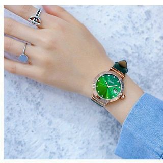 Đồng hồ chính hãng GUOU 8208 dây da mặt tròn dành cho các quý cô