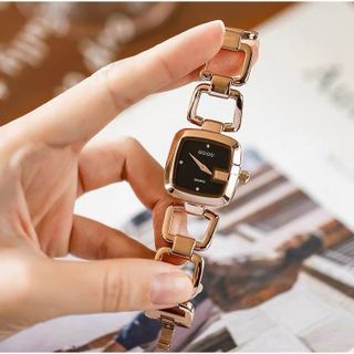 Đồng hồ Nữ GUOU 8190 dây kim loại sang trọng