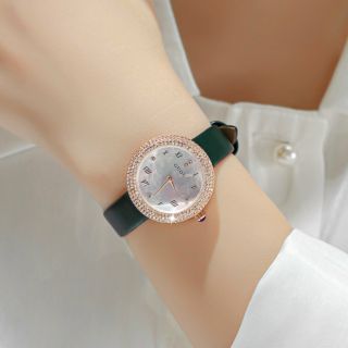 Đồng hồ chính hãng GUOU 8226 mặt tròn dây da dành cho các quý cô giá sỉ