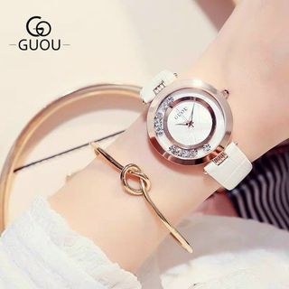GUOU 8039 Đồng hồ dành cho nữ bản dây da đa dạng màu sắc