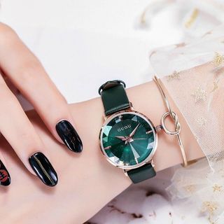 Đồng hồ Nữ GUOU 6615 chính hãng bản dây da đa dạng màu sắc