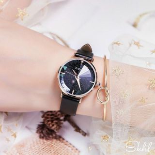 Đồng hồ Nữ GUOU 6615 chính hãng bản dây da đa dạng màu sắc