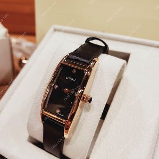 Đồng hồ Nữ GUOU 8085 mặt chữ nhật dây da