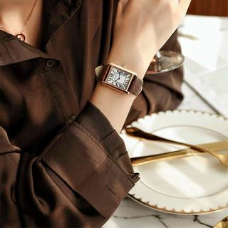 Đồng hồ Nữ GUOU 8177 thiết kế Dây da sang trọng