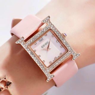 Đồng hồ Nữ GUOU 8214 viền đá thiết kế sang trọng