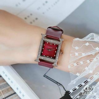Đồng hồ Nữ GUOU 8214 viền đá thiết kế sang trọng