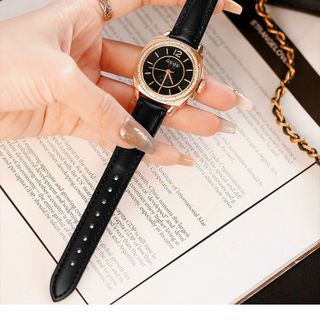 Đồng hồ Nữ GUOU 6049 chính hãng bản dây da thiết kế thanh lịch đa dạng màu sắc