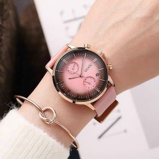 Đồng hồ Nữ GUOU 8095 mặt Tròn dây da mua càng nhiều giá càng ưu đãi