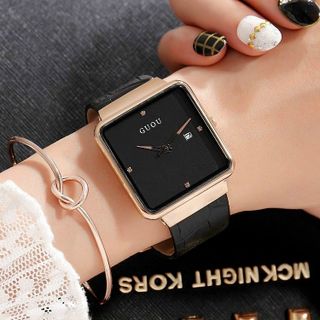 Đồng hồ Nữ GUOU 8179 thiết kế Dây da sang trọng