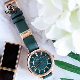 Đồng hồ Nữ GUOU 8195 dây da sang trọng