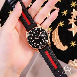 GUOU 8077 Đồng hồ dành cho nữ bản dây da đa dạng màu sắc giá sỉ