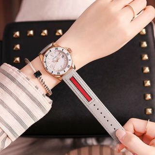 GUOU 8077 Đồng hồ dành cho nữ bản dây da đa dạng màu sắc