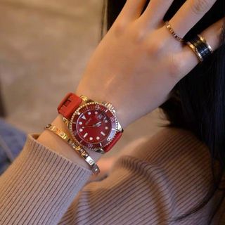 GUOU 8077 Đồng hồ dành cho nữ bản dây da đa dạng màu sắc