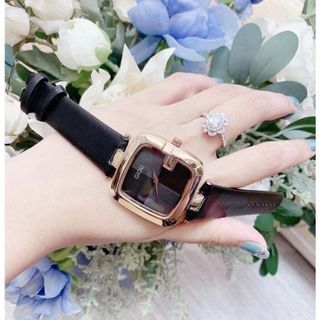 Đồng hồ GUOU 8190 mặt vuông dây da dành cho phái nữ