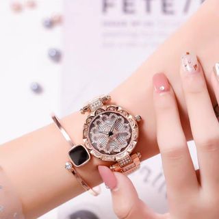Đồng hồ GUOU 6607 dây kim loại dành cho nữ sang trọng