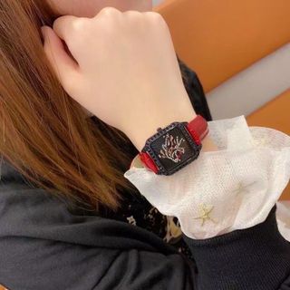 Đồng hồ nữ SCOTTIE 1768 viền đính đá có dây da dành cho các quý cô