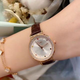 Đồng hồ nữ SCOTTIE 9073 có dây da dành cho các quý cô