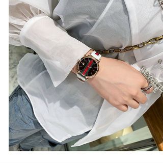Đồng hồ Nữ GUOU 8082 mặt tròn dây da