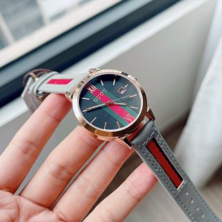 Đồng hồ Nữ GUOU 8082 mặt tròn dây da