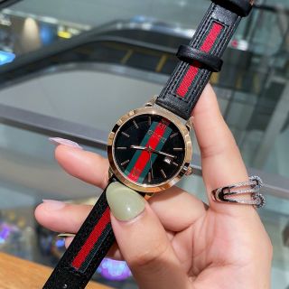 Đồng hồ Nữ GUOU 8082 mặt tròn dây da