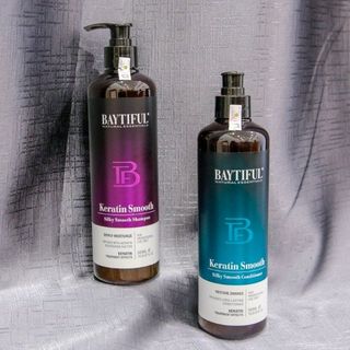Combo dầu gội xả phục hồi tóc hư tổn uốn nhuộm khô xơ Baytiful Keratin Smooth
