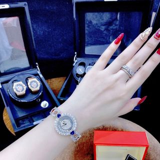 Đồng hồ Nữ Mặt Tròn Khảm Pha Lê