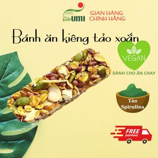 Thanh Hạt Dinh Dưỡng Tảo Xoắn Thượng Hạng 200gr. Thanh hạt hữu cơ không đường  - Tảo UMI